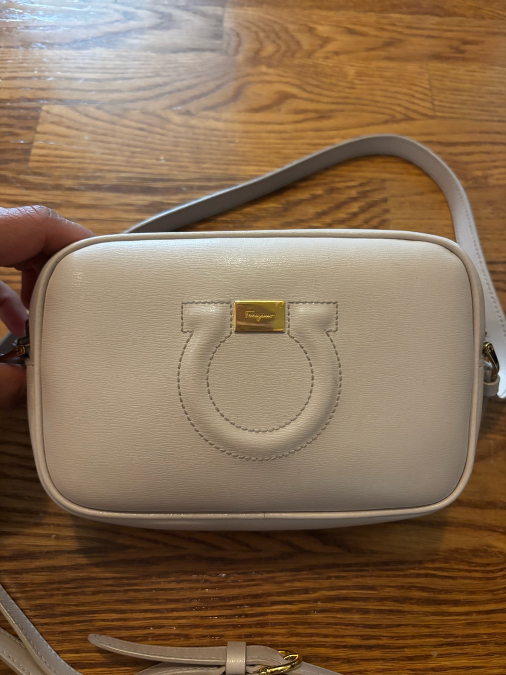 Salvatore Ferragamo Light Pink Leather Camera Crossbody Bag